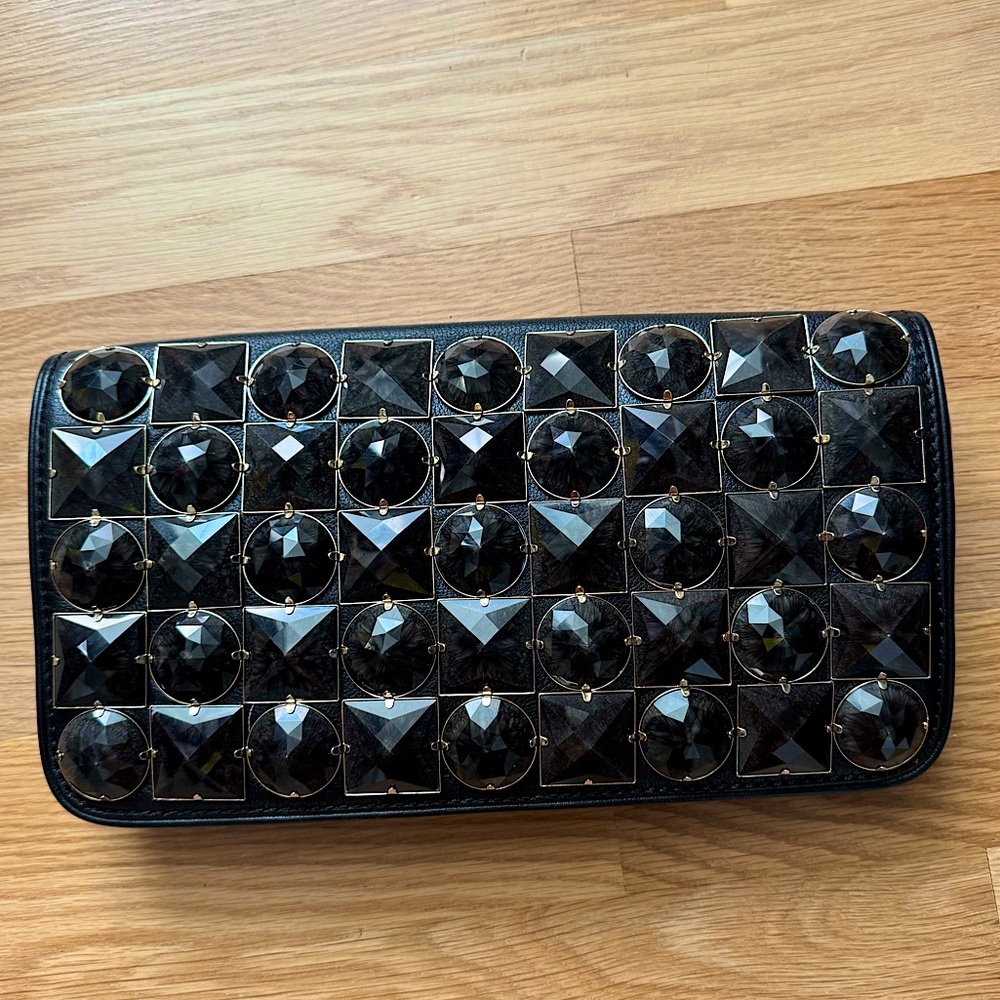 Kate Spade Black Leica High Line Leather Shoulder Bag / Clutch (PXRU2788)